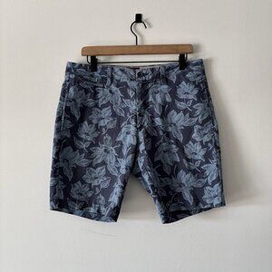 Untuckit St.Martin Men Blue Floral Casual Shorts Men’s 32 Hawaiian Resort Preppy